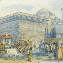 Outside the mosque